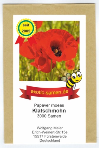 Klatschmohn papaver rhoeas - klatschmohn,