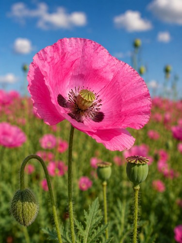 Rosafarbener klatschmohn - 🌺,